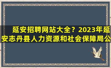 延安招聘网站大全？2023年延安志丹县人力资源和社会保障局公益性岗位招聘公告